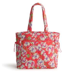 Vera Bradley Pink and Purple Floral Zip Tote - NWT